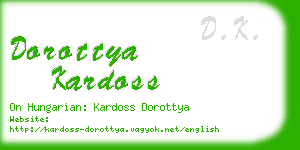 dorottya kardoss business card